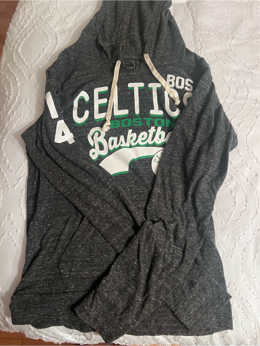 5th & Ocean Gray Celtics Basketball Hoodie